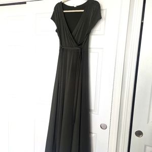 Green Maxi dress (pink blush)